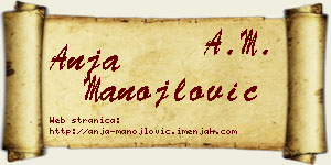 Anja Manojlović vizit kartica